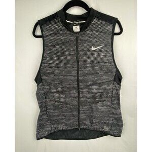 Nike Aeroloft Flash Running 3M Vest Mens Large Black Gray 800 Fill 689168 010